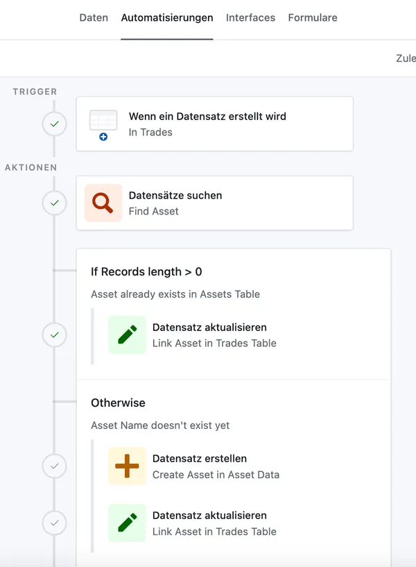 Airtable Interne Automatisierung