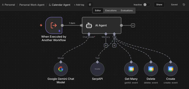 Calendar Agent Workflow